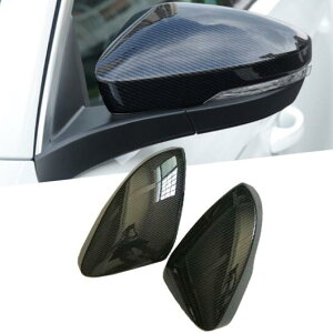 ABS カーボンファイバー バックミラー ミラー カバー リア ビュー スパンコール 適用: VW フォルクスワーゲン T-ROC 2017 2018 AL-FF-1783 AL Exterior parts for cars