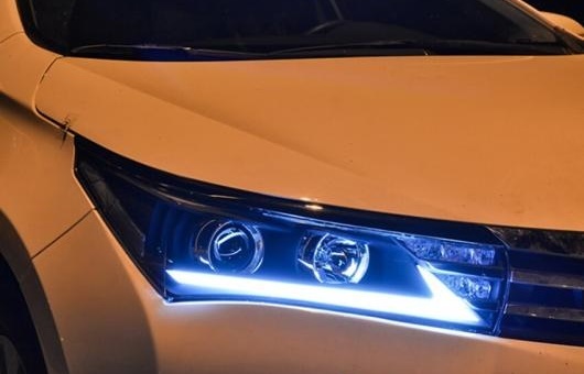 AL ヘッドライト 適用: トヨタ カローラ 2014-16 LED ヘッドランプ デイタイムランニングライト DRL バイキセノン HID 4300K～8000K 35W・55W AL-HH-0051