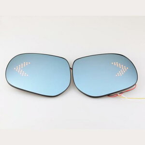 ブルー ウイング ミラー ガラス ヒーテッド アングル ワイド グレア プルーフ LED ターンシグナルランプ 適用: トヨタ ランドクルーザー プラド 200 J150 2010-2019 AL-II-1687 AL Side mirror