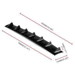 ユニバーサル リア バンパー ディフューザー スプリッタ シャーク 3 5 7 フィン キット リップ プロテクター スポイラー 適用: VW フォード/FORD ベンツ タイプA AL-II-3241 AL Exterior parts cars