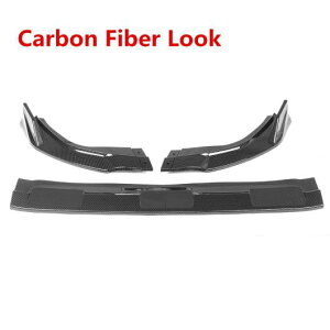 3ピース フロント バンパー スプリッタ リップ チン ボディ キット ディフューザー スポイラー プロテクター デフレクター 適用: トヨタ RAV4 2019-2020 カーボン調 AL-II-3371 AL Exterior parts for cars
