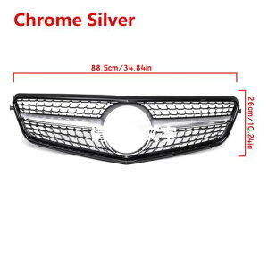 フロント バンパー グリル 適用: メルセデス ベンツ C クラス W204 C180 C200 C300 2008-2014 ブラック・シルバー AL-II-3451 AL Exterior parts for cars