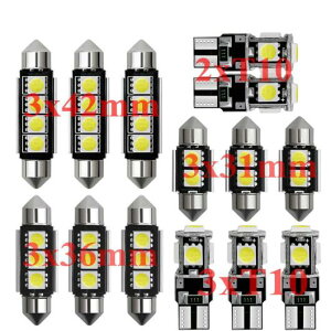�ԗp ���� LED ���C�g �L�b�g �K�p: �v�W���[/PEUGEOT �G�L�X�p�[�g RCZ 1007 106 107 108 �p�[�g�i�[ ���t�^�[ �g���x���[ �G���[�t���[ T10 31mm 36mm 39mm 42mm 14�s�[�X �z���C�g AL-JJ-2659 AL Interior parts for car