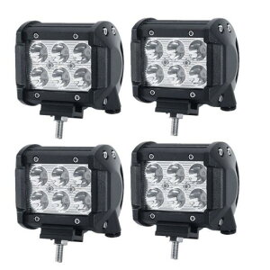 4�C���` 18W LED ���C�g �o�[ �X�|�b�g �I�t���[�h LED ���[�N ���C�g 12 �{���g IP67 LED �h���C�r���O ���C�g �K�p: 4X4 �g���b�N �I�t ���[�h ATV �g���b�N �{�[�g UTV 4�s�[�X AL-KK-2791 AL Car parts