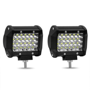 4�C���` LED ���C�g ���[�N �o�[ ���������v �X�|�b�g �R���{ �r�[�� 4 LED �h���C�r���O ���[�L���O �����v �t�H�O ���C�g 12V 24V �g���b�N 4WD ATV SUV UTV 2�s�[�X 72W AL-KK-2792 AL Car parts