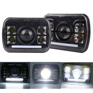 2�s�[�X 120W 5×7�C���` LED �w�b�h�����v 7X6 LED �w�b�h���C�g �K�p: �W�[�v/JEEP �����O���[ YJ �`�F���L�[/CHEROKEE XJ �t�H�[�h/FORD �V�{���[/CHEVROLET 2�s�[�X LED �w�b�h���C�g AL-KK-2902 AL Car parts