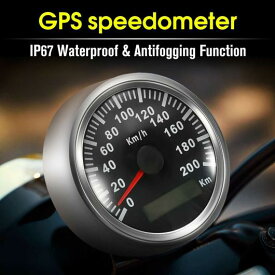 9~32VDC 200 km/h GPS スピードメーター ステンレス スチール デジタル ゲージ IP67 防水 ユニバーサル オートバイ 85mm オート スピードメーター AL-KK-3404 AL Car parts
