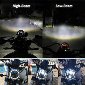 LED �I�[�g�o�C �w�b�h���C�g 6.5 �C���` ���g�� �w�b�h�����v �u���P�b�g �G���W�F�� �����O HI/LO �r�[�� �o���u �K�p: �n�[���[ �J�t�F ���[�T�[ �{�o�[ AP-ALK3406 AL Car parts