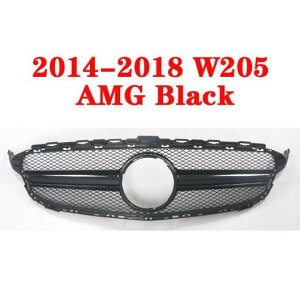 AL バンパー 適用: メルセデスベンツ Cクラス W204 W205 2008-2020 ABS プラスチック GT フロント グリル バーチカル バー ミドル グリル スタイル 23〜スタイル 28 AL-KK-4365 Exterior parts for cars