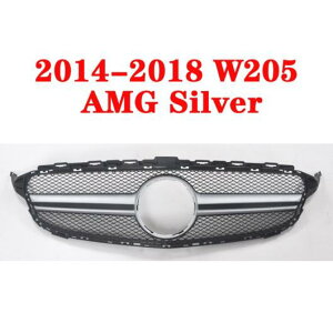 AL バンパー 適用: メルセデスベンツ Cクラス W204 W205 2008-2020 ABS プラスチック GT フロント グリル バーチカル バー ミドル グリル スタイル 23〜スタイル 28 AL-KK-4365 Exterior parts for cars