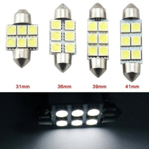 10�s�[�X �z���C�g �I�[�g LED �o���u 6-SMD 5050 �V�b�v �t�F�X�g�D�[�� �h�[�� �}�b�v �J�[�S LED ���C�g 31mm�`41mm AL-LL-7058 AL Car parts