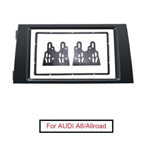 2DIN ���W�I �t���[�� �K�p: �A�E�f�B/AUDI A6 4B 1997-2005 �I�[�����[�h 2000-2006 �X�e���I �_�b�V���{�[�h �t�B�b�e�B���O �t���[�� �g���� AL-LL-7355 AL Interior parts for cars