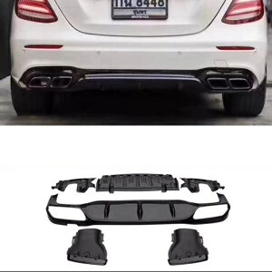 ABS リア ディフューザー エキゾースト チップ 適用: メルセデスベンツ CLAクラス W117 CLA260 CLA45 2013-2019 バック バンパー リップ ガード タイプ024・タイプ025 AL-MM-1935 AL Exterior parts for cars