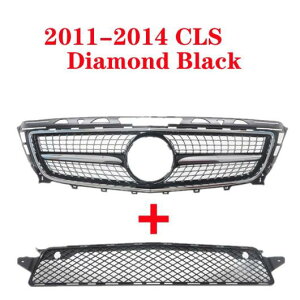 適用: メルセデス・ベンツ CLSクラス W218 2011-2014 ミドル グリル ABS プラスチック GT フロント グリル CLS300 CLS350 バーチカル バー スタイル 5〜スタイル 12 AL-MM-4179 AL Exterior parts for cars