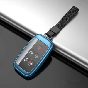ハード スマート リモート キー カバー 保護 キー シェル ケース 適用: ランド ローバー/ROVER キーチェーン レザー A-ブルー〜レザー B-シルバー AL-MM-4981 AL Exterior parts for cars