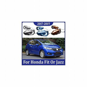 2ピース DRL ライト ランプ 適用: ホンダ フィット ジャズ 2017-2019 LED フォグランプ 6000K ホワイト ターン イエロー ブルー AL-KK-0561 AL Car parts