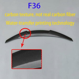 F32 F33 F36 ABS プラスチック リア ウイング リップ スポイラー 適用: BMW 4シリーズ F32 F33 F36 2014-2020 F32 カーボン調〜F36 カーボン調 AL-MM-7995 AL Exterior parts for cars
