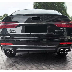 リア リップ スポイラー & 排気 適用: アウディ/AUDI C8 A6 = S6 2019 2020 2021 PP バンパー ディフューザー アクセサリー A モデル・B モデル AL-MM-8272 AL Exterior parts for cars