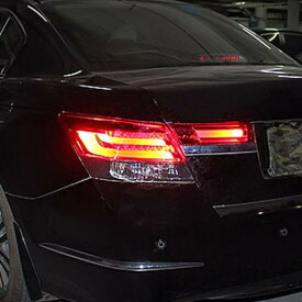 LED リア ランプ 適用: ホンダ アコード 8TH テールライト 2008-2012 レッド スモーク DRL + ブレーキ + リバース + シグナル レッド・スモーク AL-MM-8705 AL Car light