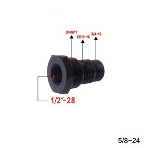 1�s�[�X �I�C���t�B���^�[ �X���b�h �A�_�v�^ 1/2-28/5/8-24 3/4-16 13/16-16 3/4 NPT AL-NN-0395 AL Car parts