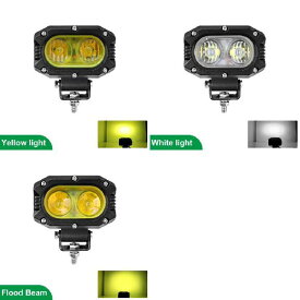 1ピース LED ヘッドライト 適用: オートバイ トラック トラクター トレーラー SUV ATV オフ-ロード LED ワーク ライト 12V 24V フォグランプ 12D イエロー～12D イエロー F AL-NN-6177 AL Car light