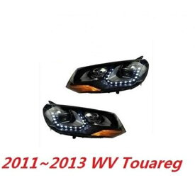 2ピース 適用: ヘッドライト TOUAREG2011 2012 2013 2014 DRL レンズ ダブル ビーム H7 HID キセノン BI モデル2スタイル VW トゥアレグ 2011-2015 AL-OO-0409 AL Car light