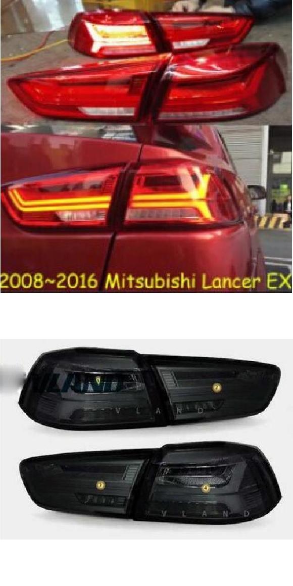 ヘッド ランプ 適用: ランサー ヘッドライト EX 2008-2015 テールライト DRL H7 D2H HID レッド テールライト・ブラック テールライト 三菱 ランサー EX 2008-2015 AL-OO-0457 AL  Car light