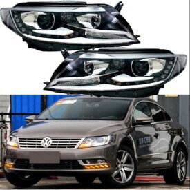 1ピース 2013-2018 バンパー ヘッド ライト 適用: VOLKSWAGEM CC ヘッドライト LED DRL HID キセノン 1セット 2ピース 2013 2018Y VW CC 11ピース ピン AFS バルブなし 訳確認 AL-OO-0691 AL Car light
