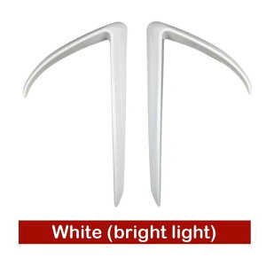 2ピース 適用: テスラ/TESLA モデル 3 2021 アクセサリー ABS フロント パネル カバー スポイラー ダスト カバー 装飾 アクセス ブラック ブライト・ホワイト ブライト AL-OO-1524 AL Interior parts for cars