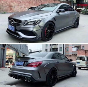 カーボンファイバー ホイール アイブロー ラウンド ARC フェンダー マッド フラップ マッドガード スプラッシュ ガード ボディ キット 適用: ベンツ CLA クラス W117 CLA45 2013-2019 AL-OO-2805 AL Exterior