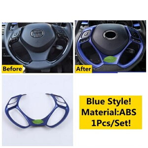 ABS ブルー アクセサリー 適用: トヨタ C-HR CHR 2016-2022 インナー ドア ハンドル ボウル フレーム/エアコン AC 吹き出し口 カバー トリム タイプC AL-OO-5002 AL Interior parts for cars