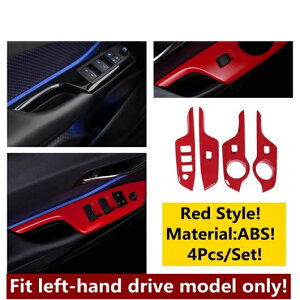 レッド アクセサリー ダッシュボード エア AC ギア ヘッド ハンドル ボウル アームレスト ボックス ウインドウ リフト パネル カバー トリム 適用: トヨタ C-HR CHR 2016-2022 タイプA AL-OO-5154 AL Inter