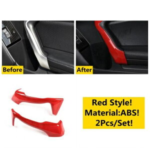 アームレスト ストリップ ギア パネル ダッシュボード フロント AC 通気口 カバー トリム レッド インテリア アクセサリー 適用: スバル BRZ/トヨタ GT86 2013-2021 タイプG AL-OO-5228 AL Interior parts for