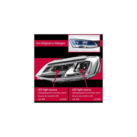 ヘッド ランプ 適用: VW ジェッタ サギター MK6 LED ヘッドライト 2012-2018 ヘッドライト MK6 DRL ウインカー ハイ ビーム エンジェル アイ プロジェクター LED AL-OO-7755 AL Car light