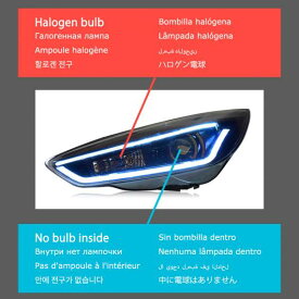 ヘッド ランプ 適用: フォード/FORD フォーカス LED ヘッドライト 2015-2018 ヘッドライト フォーカス DRL ウインカー ハイ ビーム エンジェル アイ プロジェクター レンズ バルブなし AL-OO-8073 AL Car light