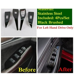 �X�^�[�g �X�g�b�v �Z���g���� �R���g���[�� �X�g���b�v �E�C���h�E ���t�g �{�^�� �p�l�� �J�o�[ �g���� �K�p: MAZDA6 2019-2021 �u���b�N�͗l �X�e�����X �X�`�[�� �^�C�vA AL-PP-1279 AL Interior parts 