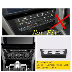 �Z���^�[ �R���g���[�� �G�A�R�� AC �X�C�b�` �m�u �J�o�[ �g���� �u���b�N/�V���o�[/�J�[�{���� �K�p: �t�H���N�X���[�Q��/VOLKSWAGEN �A���e�I�� 2018-2020 �J�[�{���� AL-PP-1320 AL Interior parts for cars