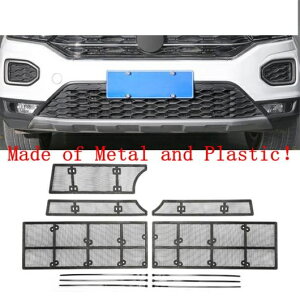 フロント 防虫 メッシュ ネット グリル 保護 モールディング カバー キット トリム アクセサリー エクステリア 適用: フォルクスワーゲン/VOLKSWAGEN T-ROC 2018-2021 タイプA AL-PP-1825 AL Exterior parts for