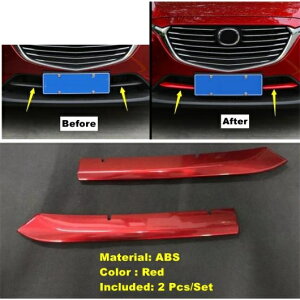 フロント グリル グリル/リア フォグ ランプ アイリッド/バックミラー ミラー ストリップ/ウインドウ ワイパー カバー トリム 適用: マツダ CX-3 CX3 2015-2021 モデル B AL-OO-9461 AL