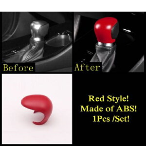 ギア レバー シフト ノブ 装飾 カバー トリム 適用: トヨタ C-HR CHR 2016-2022 ABS 木目調/ブルー/レッド アクセサリー インテリア レッド スタイル AL-OO-9776 AL