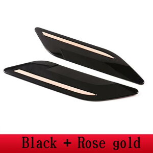 1ペア 光沢ブラック フード 通気口 ウイング カバー トリム 適用: ランド ローバー/ROVER レンジ ローバー/ROVER イヴォーク 2020-2022 エクステリア アクセサリー ブラック〜ローズゴールド AL-PP-254
