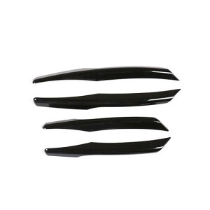 4ピース ABS 光沢ブラック フロント フォグランプ ライト ストリップ トリム カバー 適用: ランド ローバー/ROVER レンジ ローバー/ROVER イヴォーク L551 2019-2020 ブラック・ローズゴールド AL-PP-2549