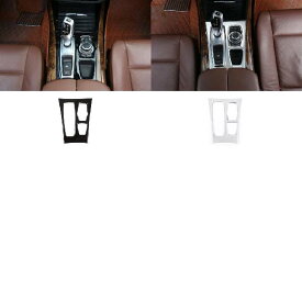 適用: BMW X5 E70 X6 E71 2010-2013 セントラル コントロール ギア シフト パネル マルチメディア ボタン フレーム カバー トリム ABS アクセサリー ブラック～カーボン調 AL-PP-3599 AL Car parts