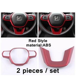 ダッシュボード タコメーター ディスプレイ/センター コントロール スイッチ イグニッション/ドア ハンドル ボウル フレーム カバー トリム レッド 適用: ホンダ シビック 11世代 2022 タイプF