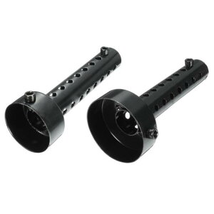 2ピース ユニバーサル オートバイ エキゾースト カン マフラー DB サイレンサー 48MM/60mm ブラック AL-PP-9059 AL Car parts