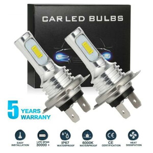 2ピース H7 LED ヘッドライト バルブ コンバージョン キット ハイ ロー ビーム 80W 4000LM 6000K ホワイト ヘッドライト バルブ LED AL-RR-5579 AL Car parts