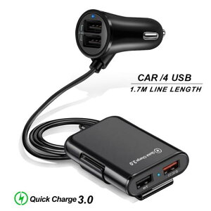 USB 4 �|�[�g �`���[�W���[ �N�C�b�N �[�d QC3.0 5.6FT �G�N�X�e���V���� �P�[�u�� �K�p: iPhone 12 �V���I�~ �g�ѓd�b �h���C�r���O ���R�[�_�[ �[�d AL-RR-5584 AL Car parts