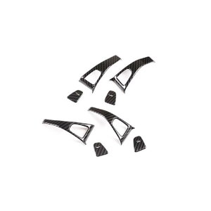 �J�[�{���t�@�C�o�[ �C���e���A �h�A ���b�N �X�C�b�` �{�^�� �J�o�[ �g���� �K�p: �e�X��/TESLA ���f�� 3 Y 2018 2019 2020 2021 �u���b�N AL-SS-0673 AL Car parts