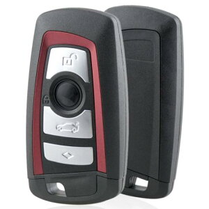 4 ボタン スマート キー シェル カバー リモート キーレス ケース アンカット ブランク ブレイド 適用: BMW F CAS4 5シリーズ 7シリーズ レッド・ブルー AL-RR-6844 AL Exterior parts for cars