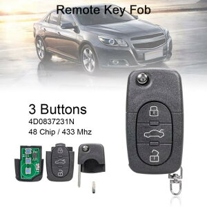433MHH 3 �{�^�� �����[�g �L�[ ID48 �V�b�v/4D0837231N �K�p: �A�E�f�B/AUDI A3 A2 A4 A6 A8 TT 2002-2004 AL-RR-4464 AL Car parts